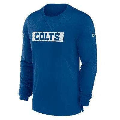 NIKE INDIANAPOLIS COLTS SIDELINE PLAYER TEAM ISSUE MENÂS  MEN'S DRI-FIT LONG-SLEEVE TOP,1015767590