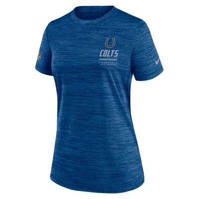 Nike Indianapolis Colts Sideline Velocity  Women's Dri-fit Nfl T-shirt In Blue