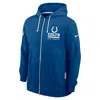 Nike Indianapolis Colts Utility Player Sideline  Men's Dri-fit Nfl Full-zip Hoodie In Blue