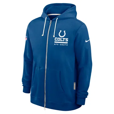 Nike Indianapolis Colts Utility Player Sideline  Men's Dri-fit Nfl Full-zip Hoodie In Blue