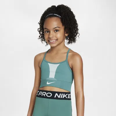 Nike Indy Big Kids' (girls') Sports Bra In Green