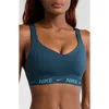 Nike Dri-fit Indy Light Support Sports Bra In Armory Navy