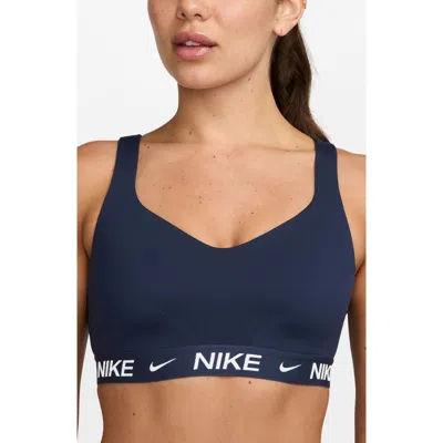 Nike Indy Dri-fit High Support Sports Bra In Blue