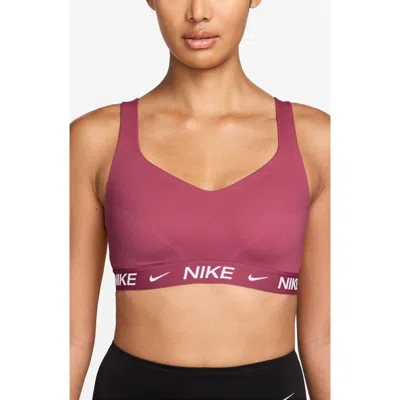 Nike Indy Dri-fit High Support Sports Bra In Burgundy