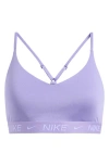 Nike Indy Light Support Padded Adjustable Sports Bra In Purple