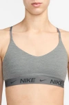 Nike Indy Light Support Padded Adjustable Sports Bra In Gray