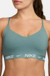 Nike Indy Light Support Padded Adjustable Sports Bra In Green