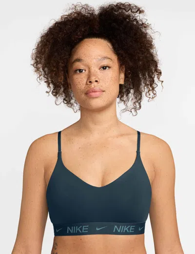 Nike Dri-fit Indy Light Support Sports Bra In Green