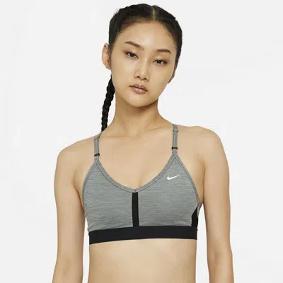 Nike Indy Mesh Inset Sports Bra - Smoke Grey In Multi