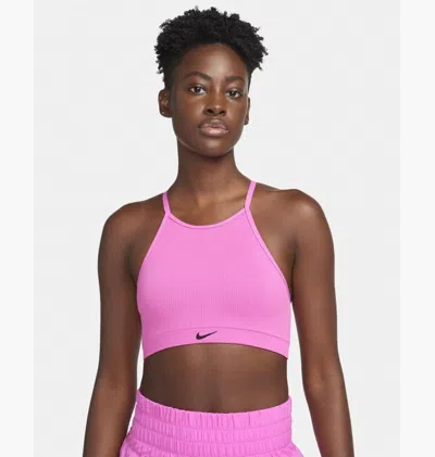 Nike Indy Seamless Ribbed Sports Bra Women's Stretch Performance Srt185 In Multi