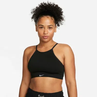 Nike Indy Seamless Ribbed Women Black Light-support Non-padded Sports Bra Srt582