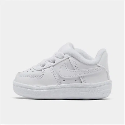 Nike Babies'  Infant Air Force 1 Crib Casual Shoes In White/white/white
