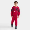 Nike Babies' Infant Crewneck Sweatshirt And Jogger Pants Set In Red