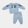 Nike Babies' Infant Crewneck Sweatshirt And Jogger Pants Set In Blue
