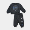 Nike Infant Globe Crewneck Sweatshirt And Jogger Pants Set In Blue