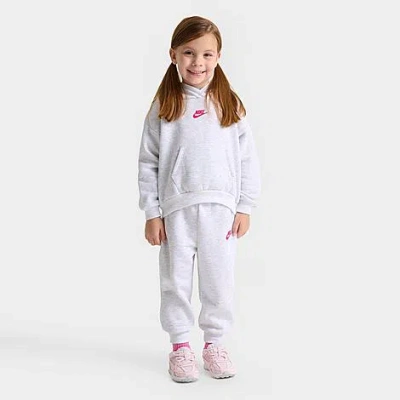 Nike Babies' Infant Sportswear Pullover Hoodie And Jogger Pants Set In White