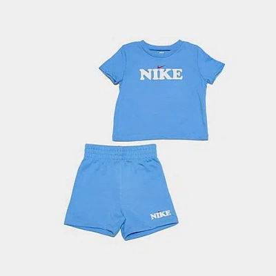 Nike Babies' Infant T-shirt And Shorts Set In Blue