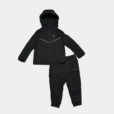 Nike Babies'  Infant Tech Fleece Full-zip Hoodie Set In Black
