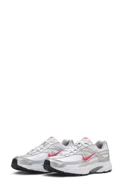 Nike Women's Initiator Running Sneakers From Finish Line In White/cherry/metallic Silver/mist Blue