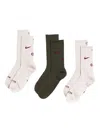 Nike Intarsia-knit Logo Socks (pack Of Three) In Multi