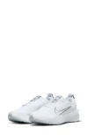 Nike Interact Run Running Shoe In White/silver