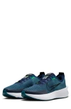 Nike Interact Run Running Sneaker In College Navy/black