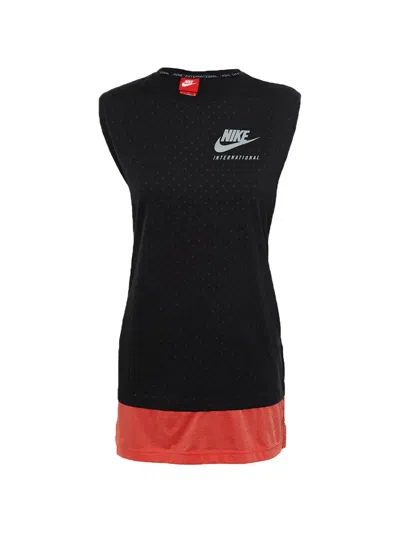 Nike International Layered Tank Top In Black