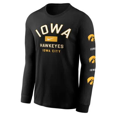 Nike Iowa Campus Classic Location  Men's College Long-sleeve T-shirt In Black