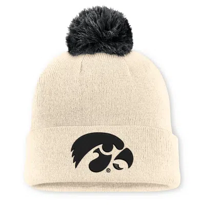Nike Iowa Campus Prep Script  Unisex College Cuffed Pom Beanie In Brown