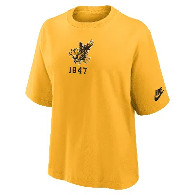 Nike Iowa Hawkeyes Legacy Established Boxy  Women's College T-shirt In Yellow