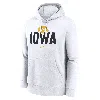 Nike Iowa Hawkeyes Primetime Club Campus  Men's College Pullover Hoodie In White