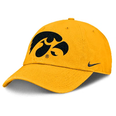 Nike Gold Iowa Hawkeyes Primetime Club Adjustable Hat In Yellow
