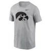 Nike Men's Iowa Hawkeyes Primetime Evergreen Logo T-shirt In Grey