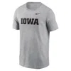 Nike Iowa Hawkeyes Primetime Wordmark  Men's College T-shirt In Grey