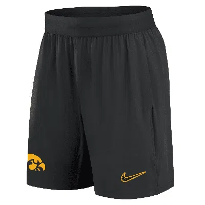 Nike Iowa Hawkeyes Sideline  Men's Dri-fit College Shorts In Black