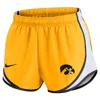 Nike Gold Iowa Hawkeyes Spring Break Tempo Performance Shorts In Yellow