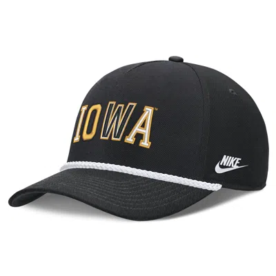 Nike Iowa Legacy Basketball Rope Rise  Unisex College Adjustable Hat In Black