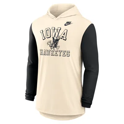 Nike Iowa Legacy  Men's Dri-fit College Long-sleeve Hooded T-shirt In Neutral