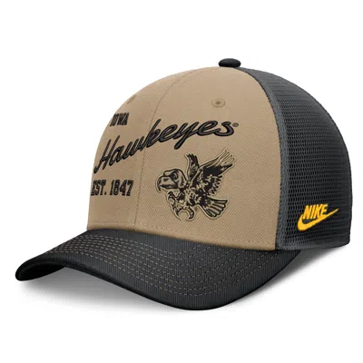 Nike Iowa Legacy Rise  Unisex Dri-fit College Trucker Adjustable Hat In Brown