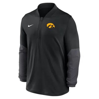 Nike Iowa  Men's Dri-fit College 1/2-zip Top In Black