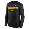 Nike Black Iowa Hawkeyes Primetime Campus 2-hit Legend Dri-fit Long Sleeve T-shirt In Black