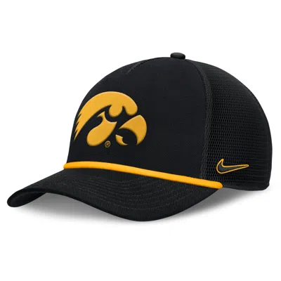 Nike Iowa Primetime Rise  Men's College Trucker Adjustable Hat In Black
