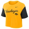 Nike Iowa Script  Women's Dri-fit College Cropped T-shirt In Orange