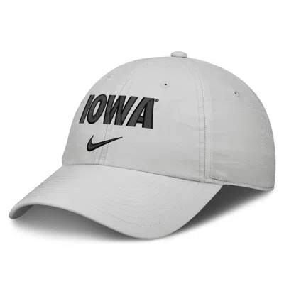 Nike Iowa Sideline Club Practice  Unisex College Adjustable Hat In Grey
