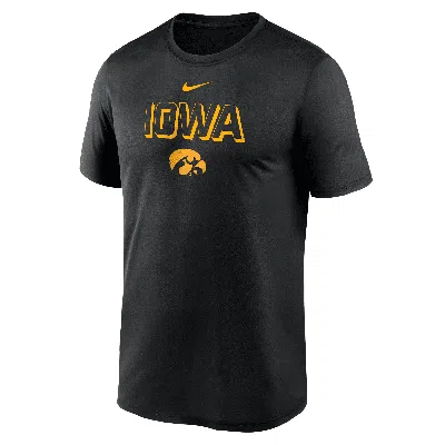Nike Iowa Sideline Legend  Men's Dri-fit College T-shirt In Black