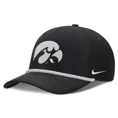 Nike Iowa Sideline Rope Rise  Unisex College Adjustable Hat In Black