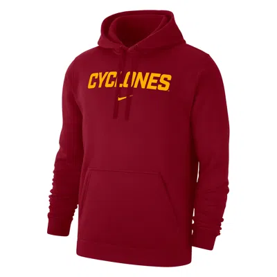 Nike Iowa State Club Fleece  Men's College Pullover Hoodie In Red