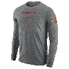 Nike Iowa State  Men's College Long-sleeve T-shirt In Grey