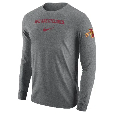 Nike Iowa State  Men's College Long-sleeve T-shirt In Grey