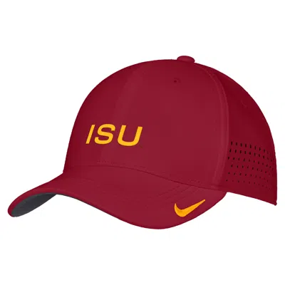 Nike Iowa State Sideline  Unisex Dri-fit College Hat In Red